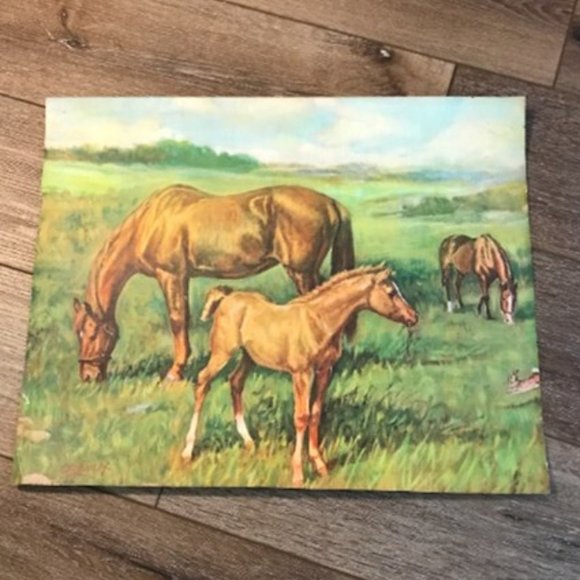 Vintage Other - Vintage Equestrian Lithograph